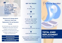  Flyer for Total Knee Replacement  Pre-Op Clinic